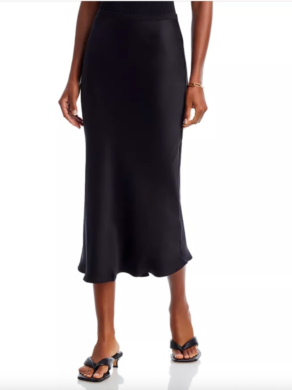 Anine Bing Bar Silk Pencil Skirt S NWT Black